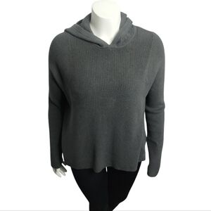 Athleta Ribbed Charcoal Oversized Loose Rest Day Hoodie Women's M Athleisure Lag